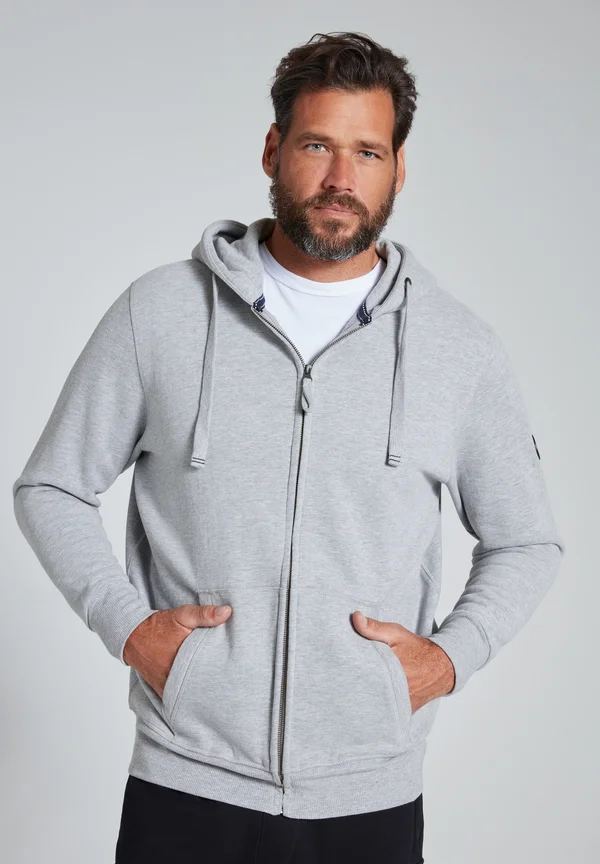 Sweatjacke - gray-mottled