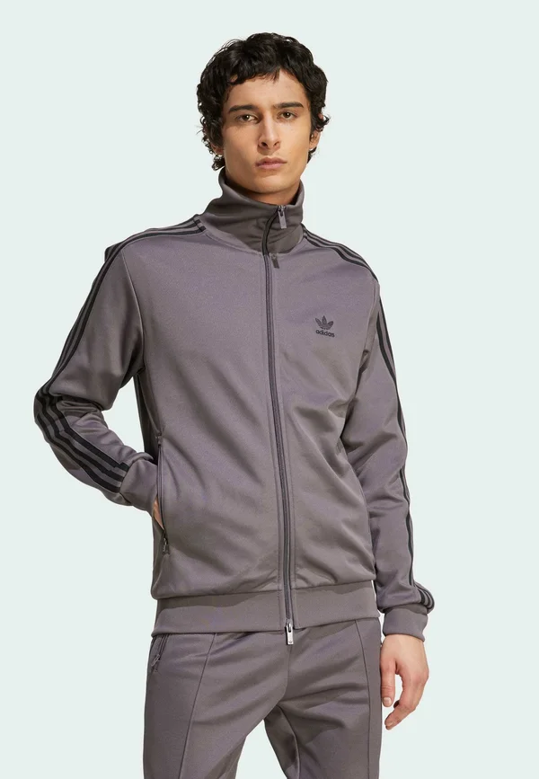 Sweatjacke - grey strata   black