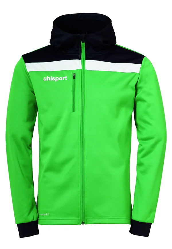 Sweatjacke - grün/schwarz/weiß