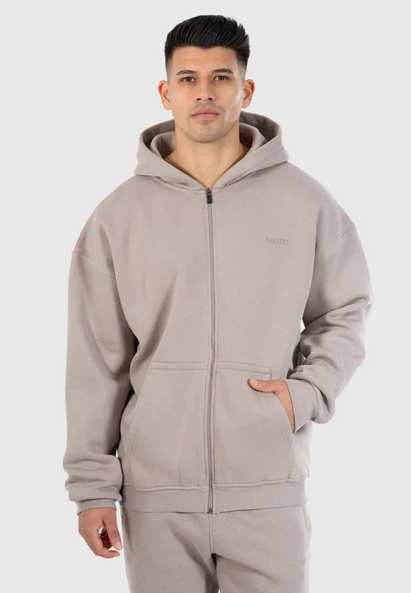 Sweatjacke - hellbraun