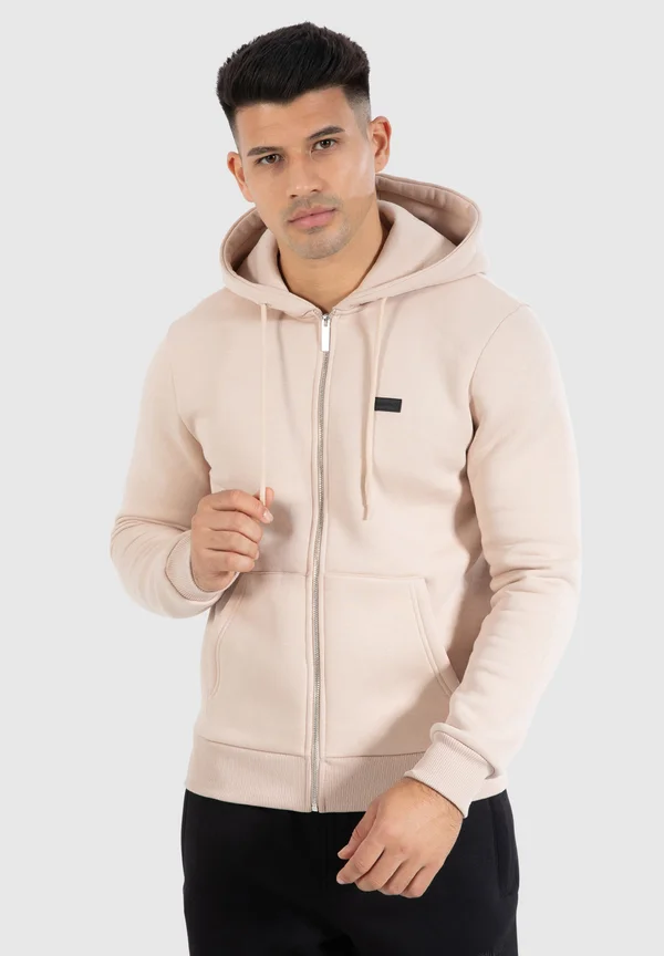 Sweatjacke - hellbraun