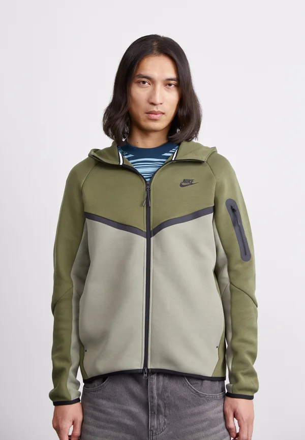 Sweatjacke - medium olive/light army/black