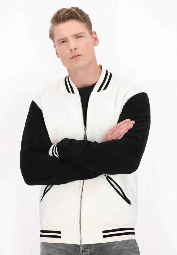 Sweatjacke - offwhite