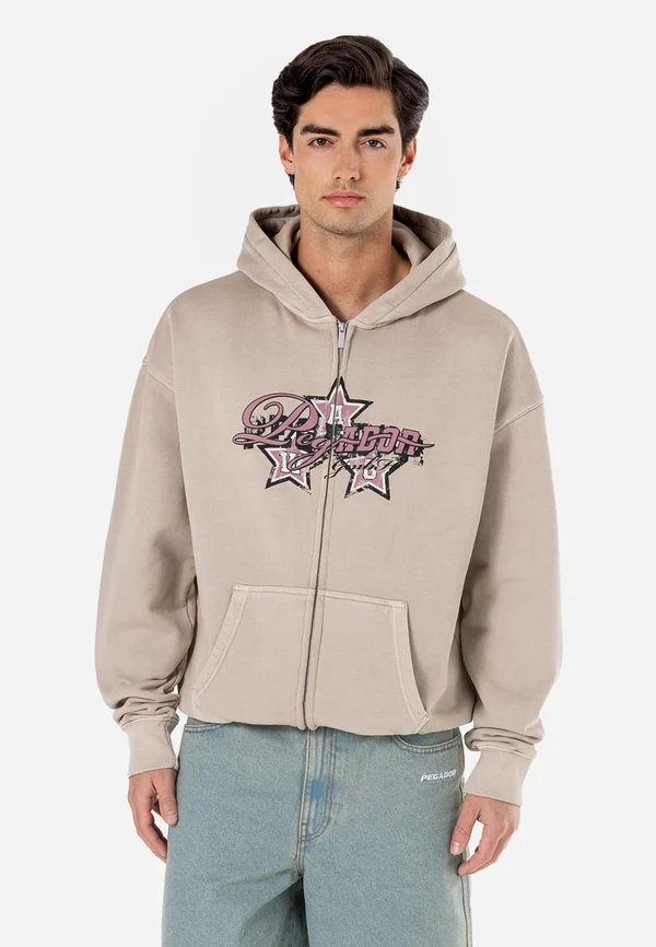 Sweatjacke - vintage dark stone