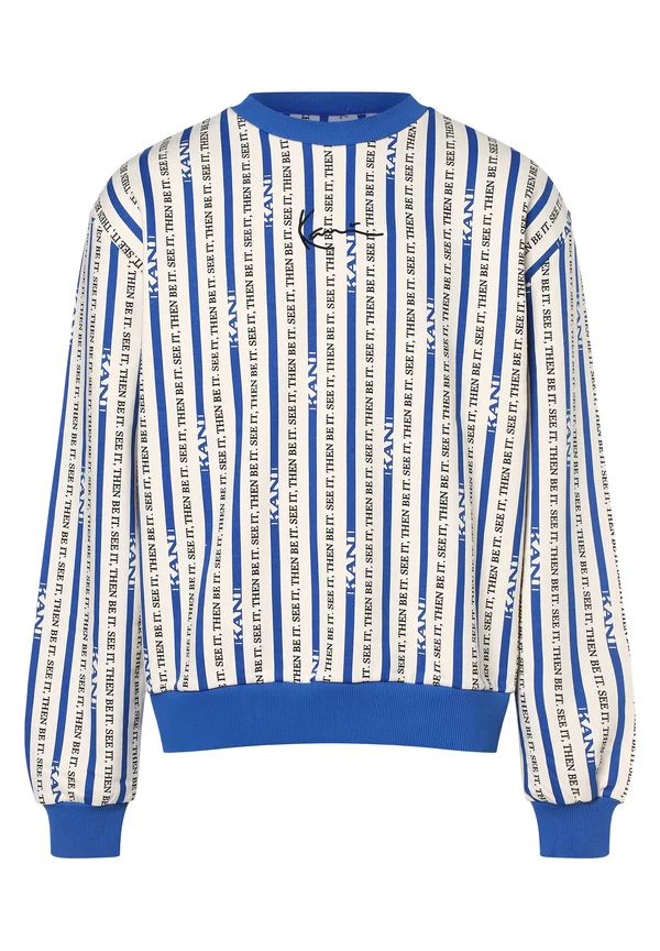 Sweatshirt - ecru blau