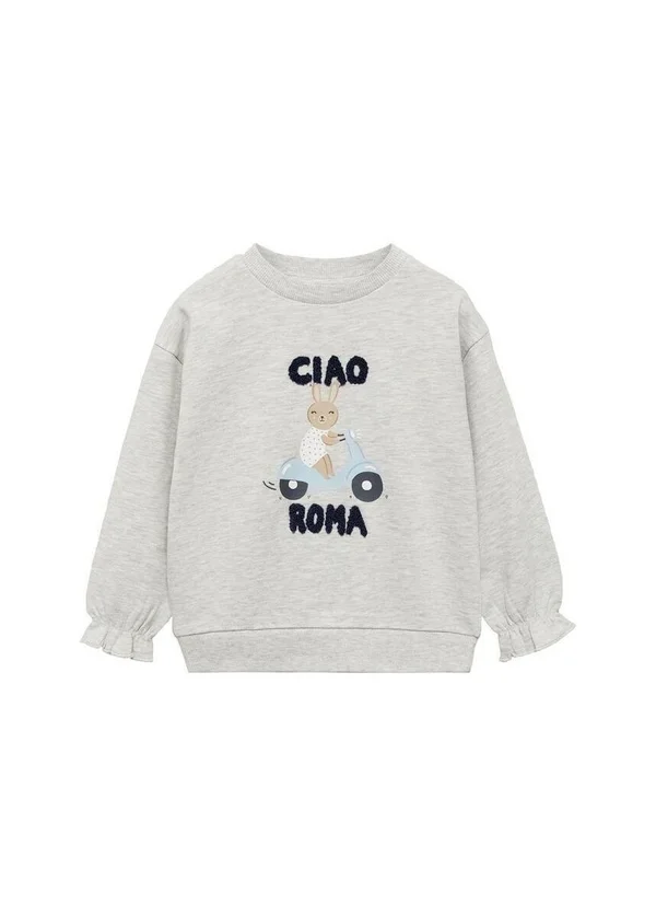 Sweatshirt - mottled light grey