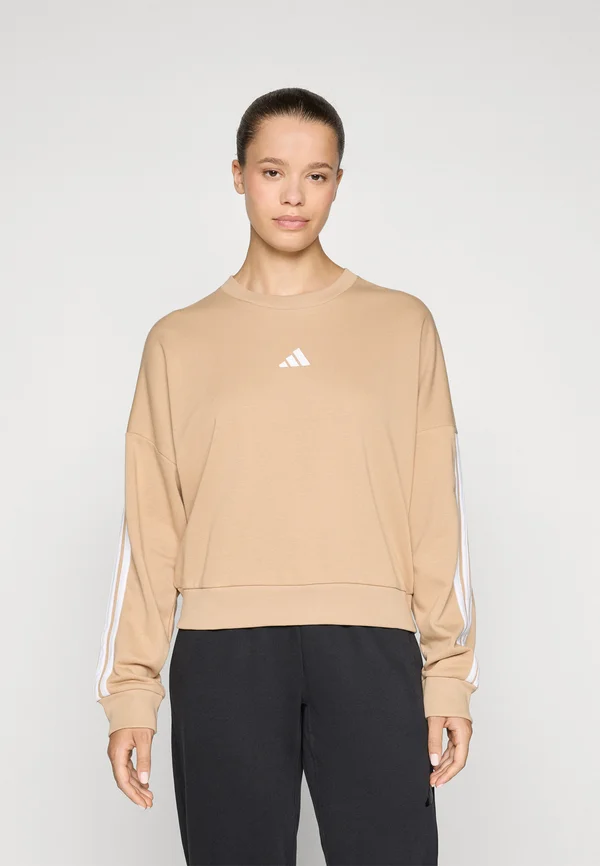 Sweatshirt - warm sandstone/white