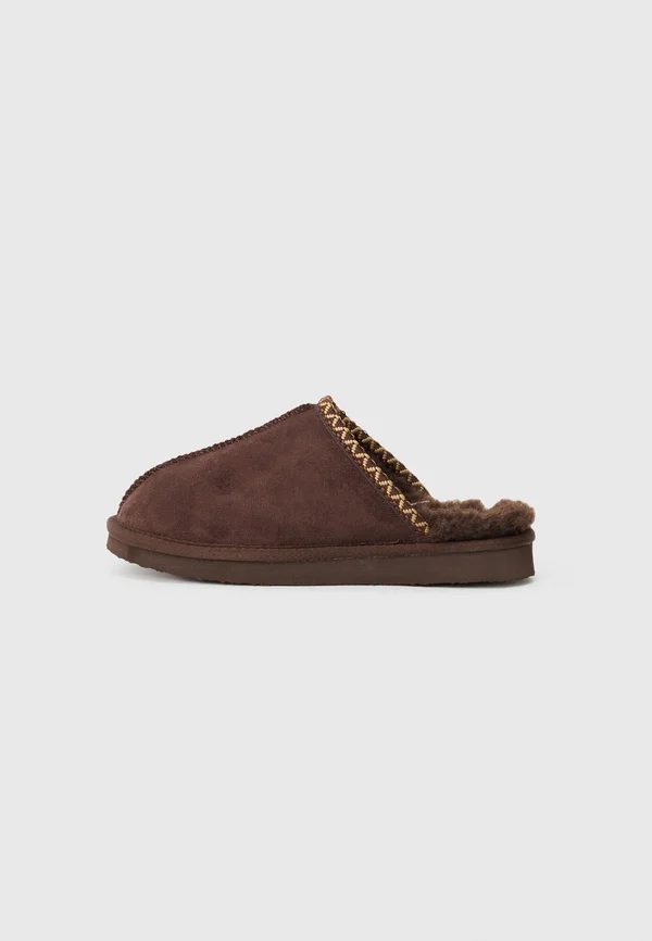 SWEETIE BINDED - Pantolette flach - dark brown