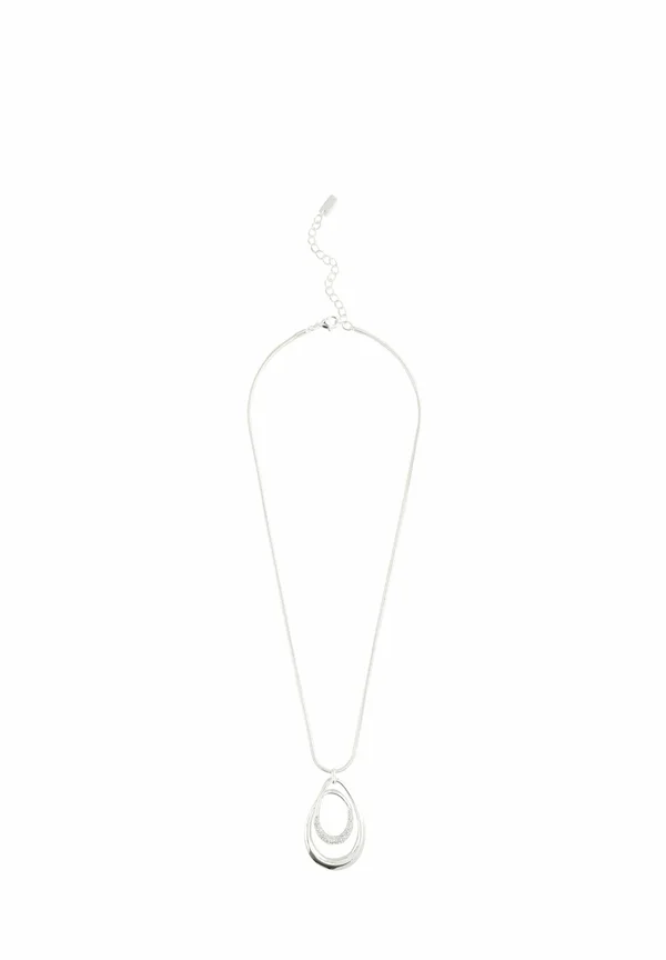 SWIRL OVAL PAVE - REGULAR FIT - Halskette - silver tone
