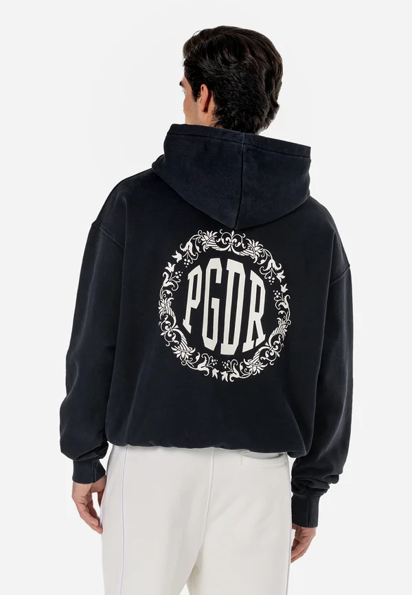 SYMEN HOODIE - Kapuzenpullover - vintage black