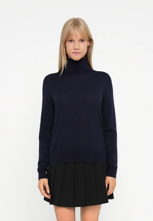 T NECK - Strickpullover - navy uniform