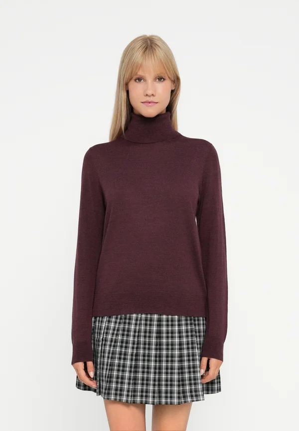 T NECK - Strickpullover - tuscan red