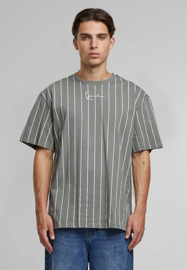 T-Shirt print - anthracite white