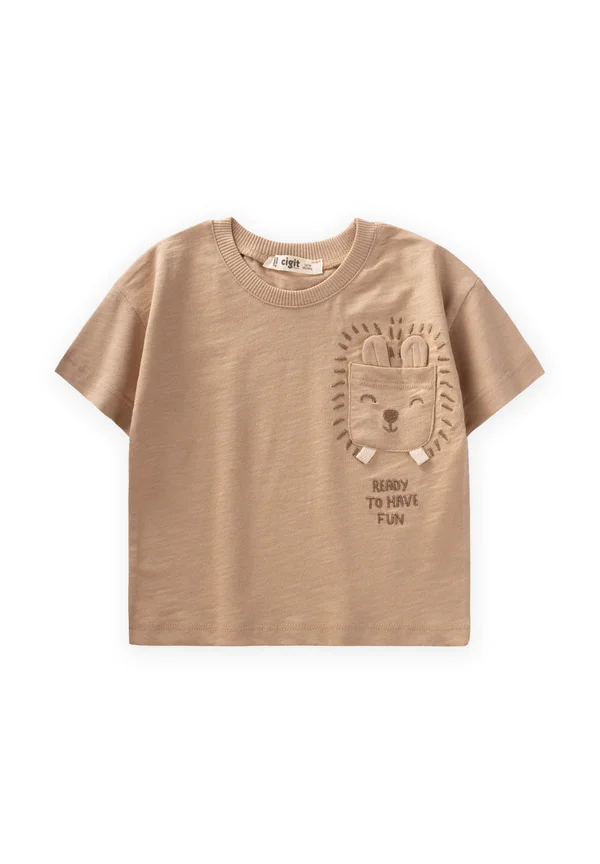 T-Shirt print - beige