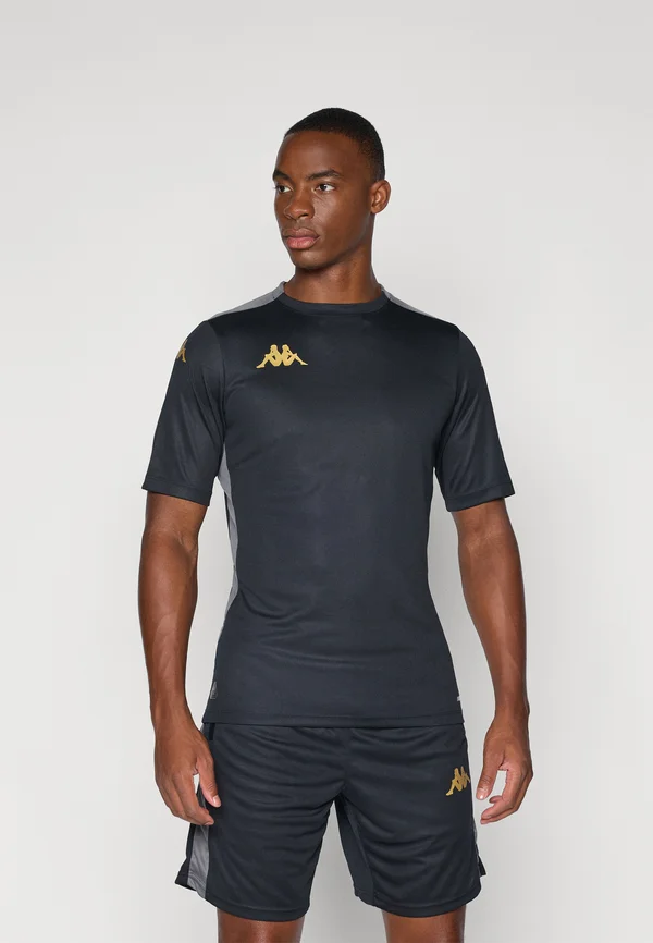 T-Shirt print - black/grey charcoal