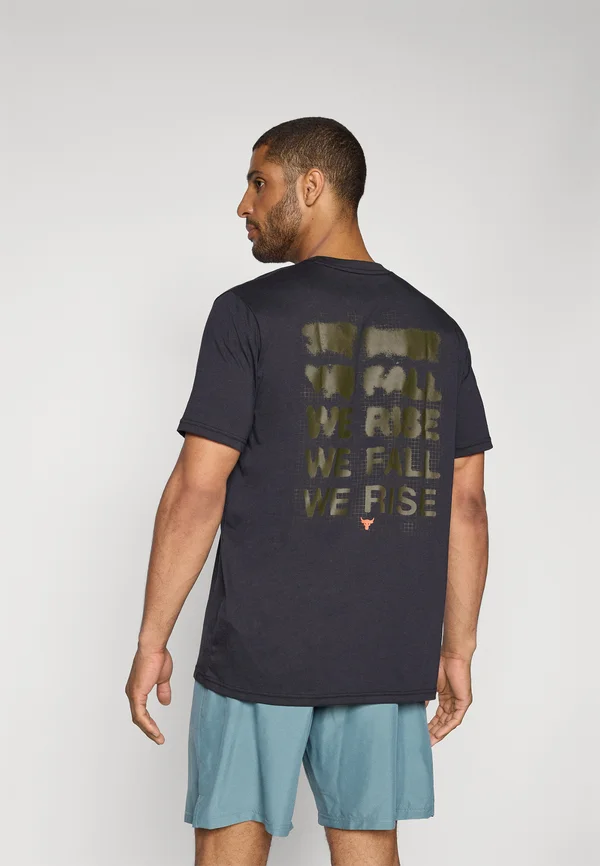 T-Shirt print - black/orange base