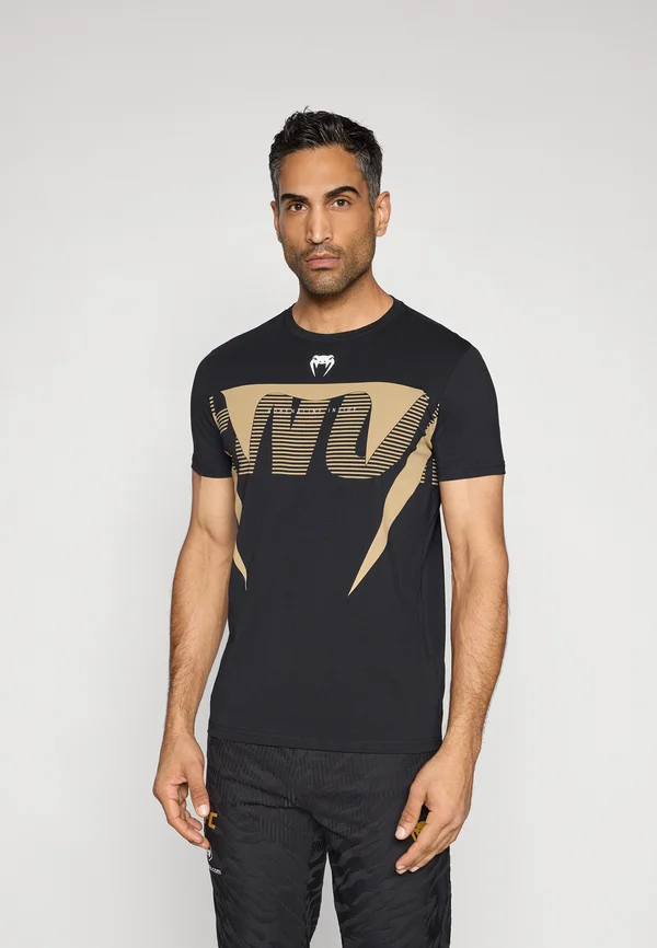 T-Shirt print - black/sand