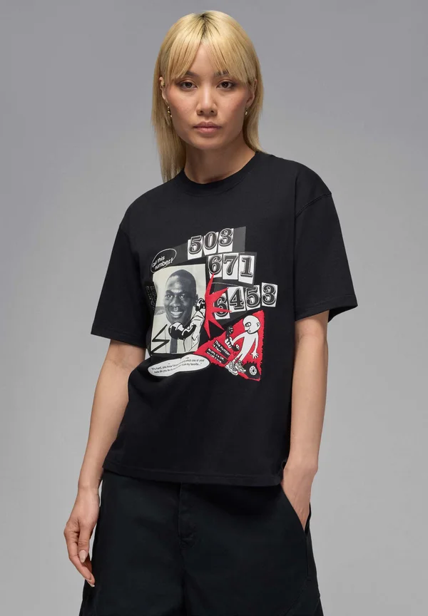 T-Shirt print - black/white