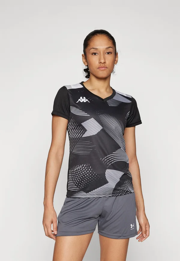 T-Shirt print - black/white