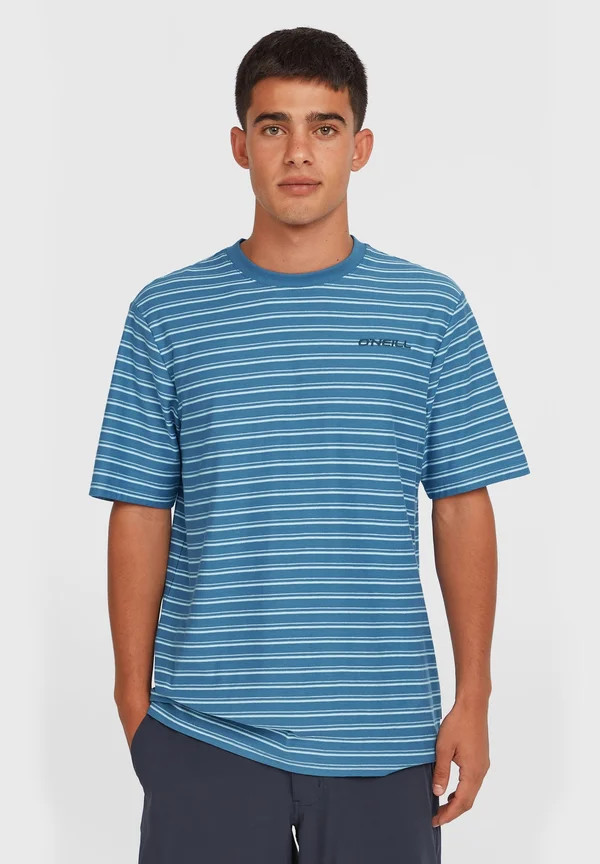 T-Shirt print - blue cali tee stripe