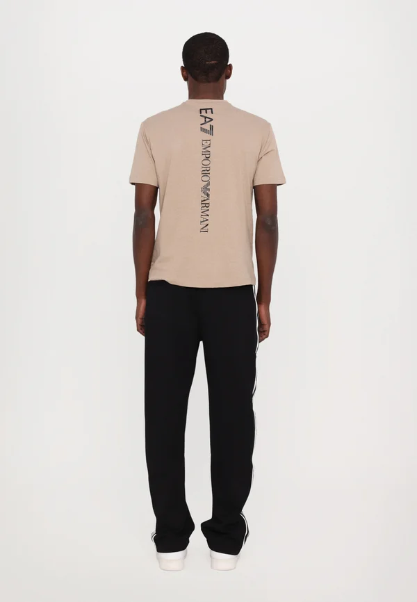 T-Shirt print - cobblestone/black