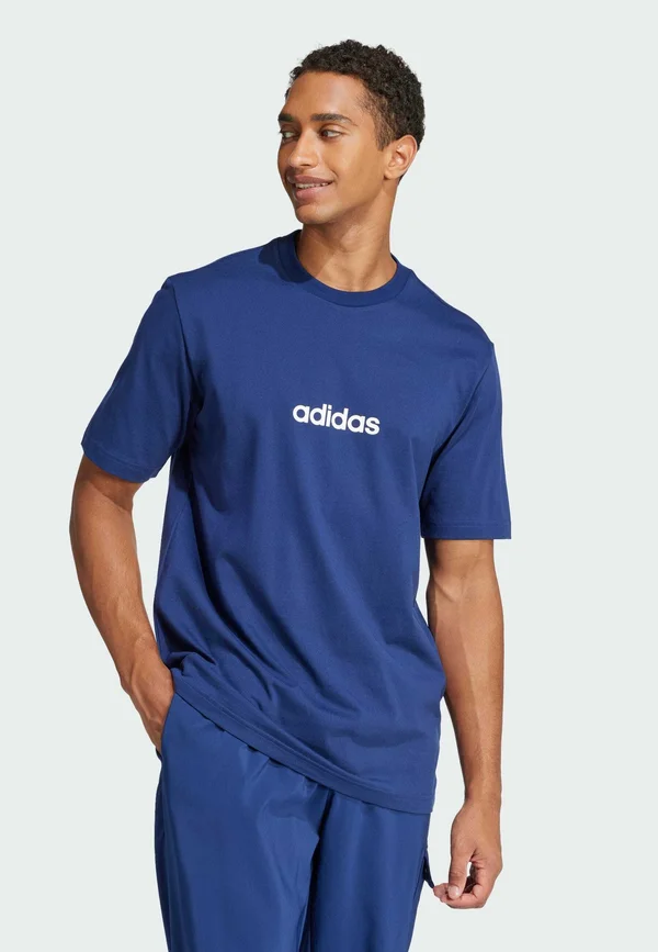 T-Shirt print - dark blue   white