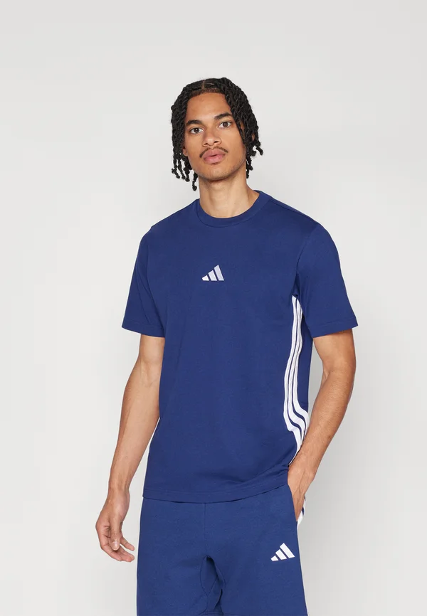 T-Shirt print - dark blue/white