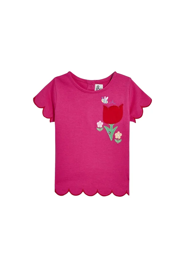 T-Shirt print - fuchsia pink bee flower