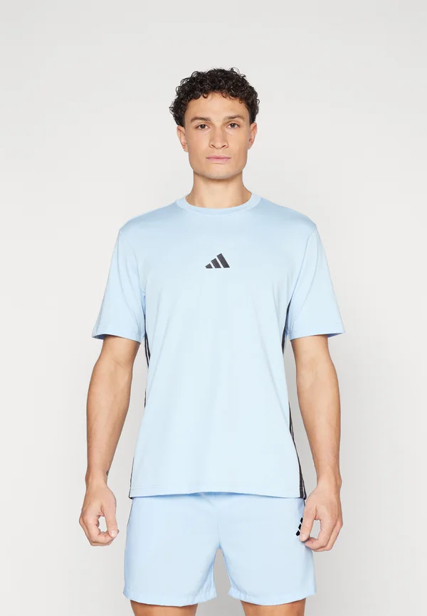T-Shirt print - glow blue/black