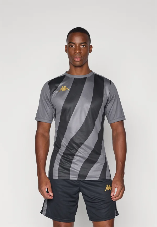 T-Shirt print - grey charcoal/black