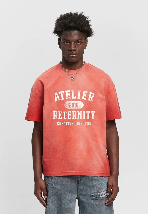 T-Shirt print - heavy bleached red