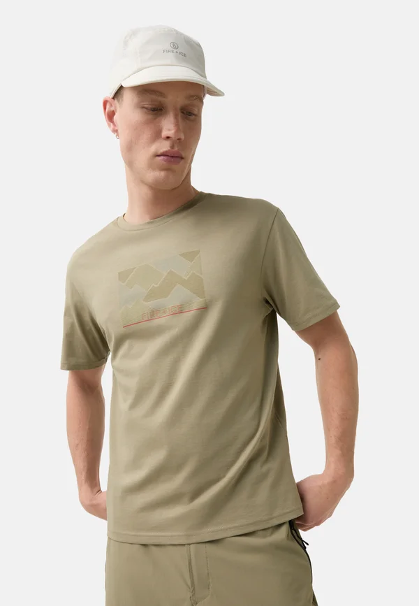 T-Shirt print - khaki