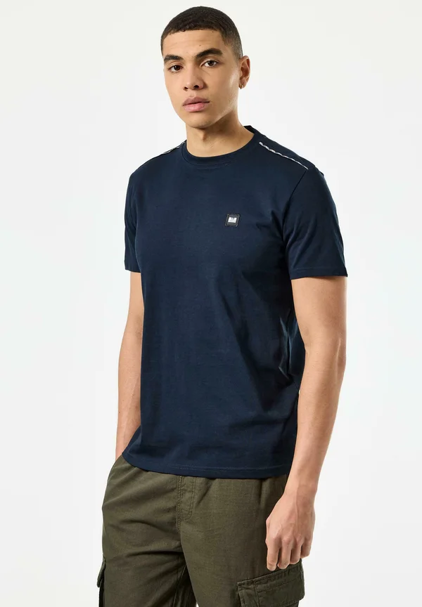 T-Shirt print - navy mid house check