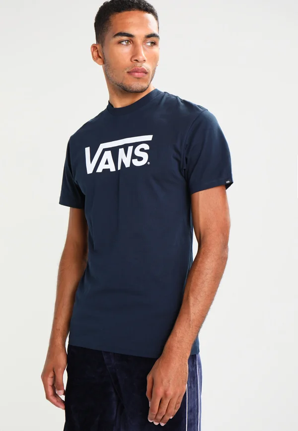 T-Shirt print - navy/white