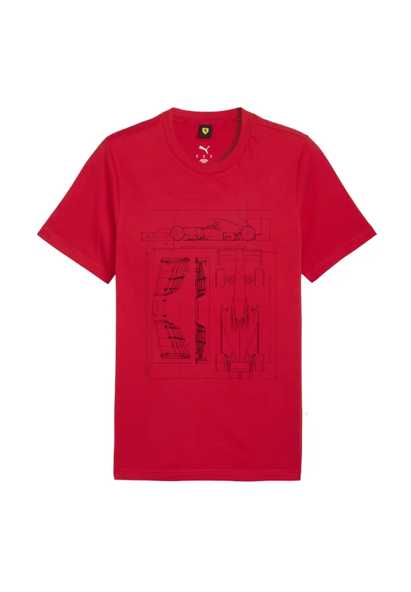 T-Shirt print - rosso corsa