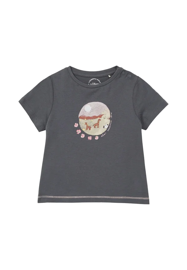 T-Shirt print - schiefergrau