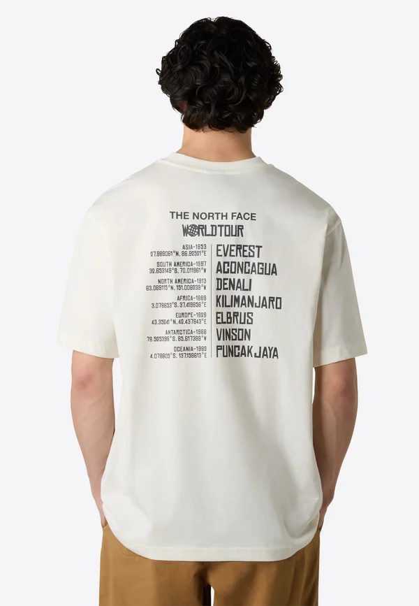 T-Shirt print - white dune anthracite g