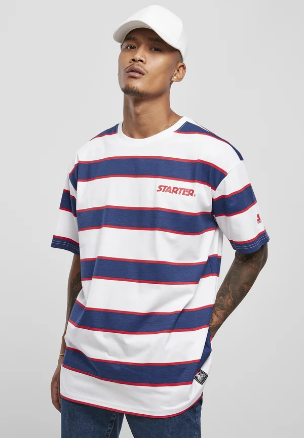 T-Shirt print - white/blue