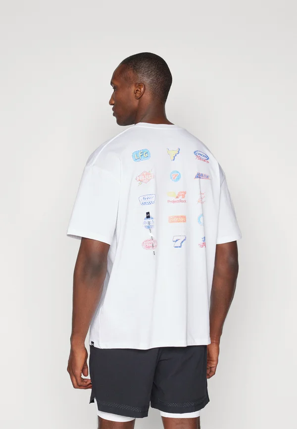 T-Shirt print - white/racer red
