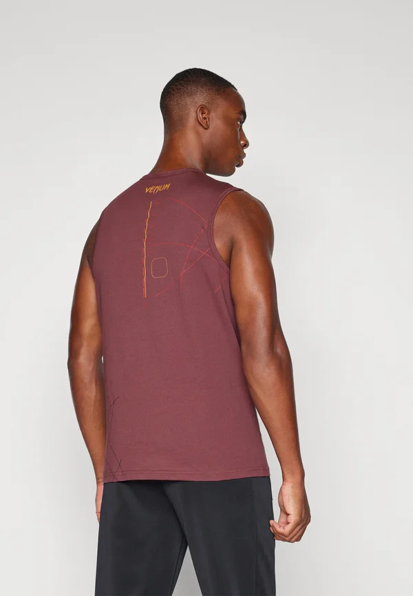 TACTICAL TANK  - Top - black/burgundy/gold