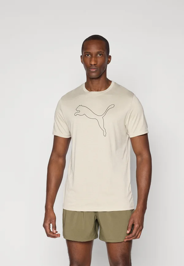 TAD ESSENTIAL HEATHER CAT CF LARGE  - Sport T-Shirt - desert dust heather