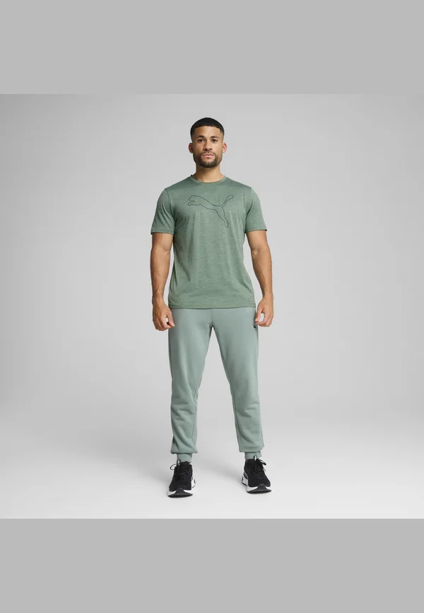 TAD ESSENTIAL HEATHER CAT CF LARGE  - Sport T-Shirt - green moon heather