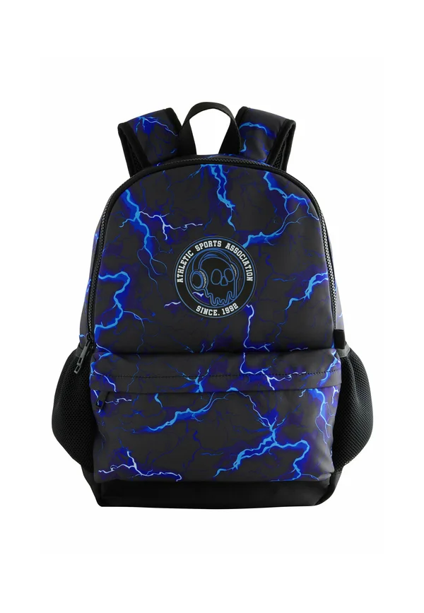 Tagesrucksack - blue black lightning print