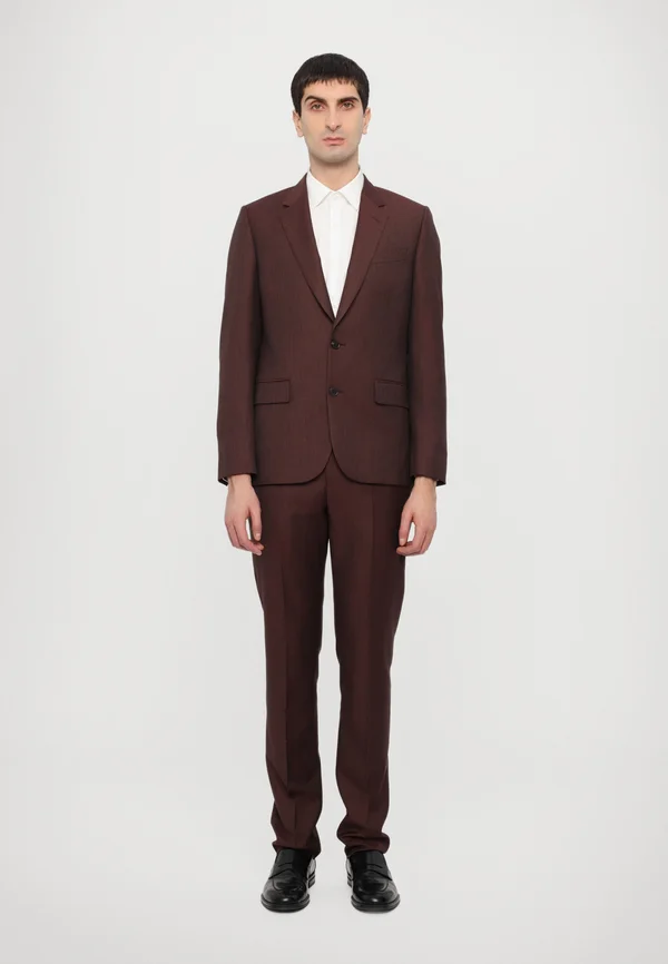 TAILORED FIT BUTTON - Anzug - brown