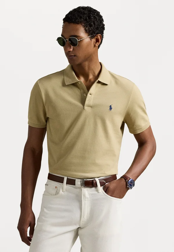 TAILORED FIT PERFORMANCE MESH POLO SHIRT - Poloshirt - classic khaki