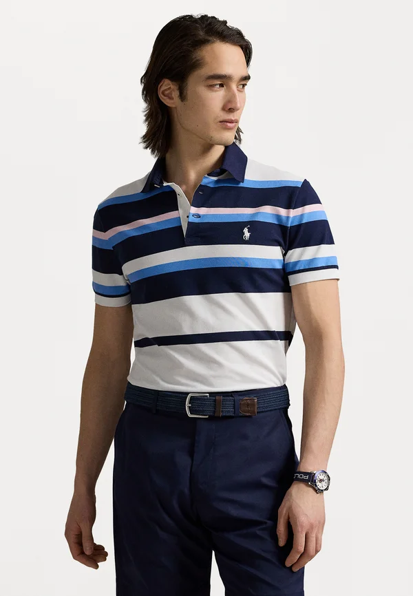 TAILORED FIT PERFORMANCE POLO SHIRT - Poloshirt - refined navy multi