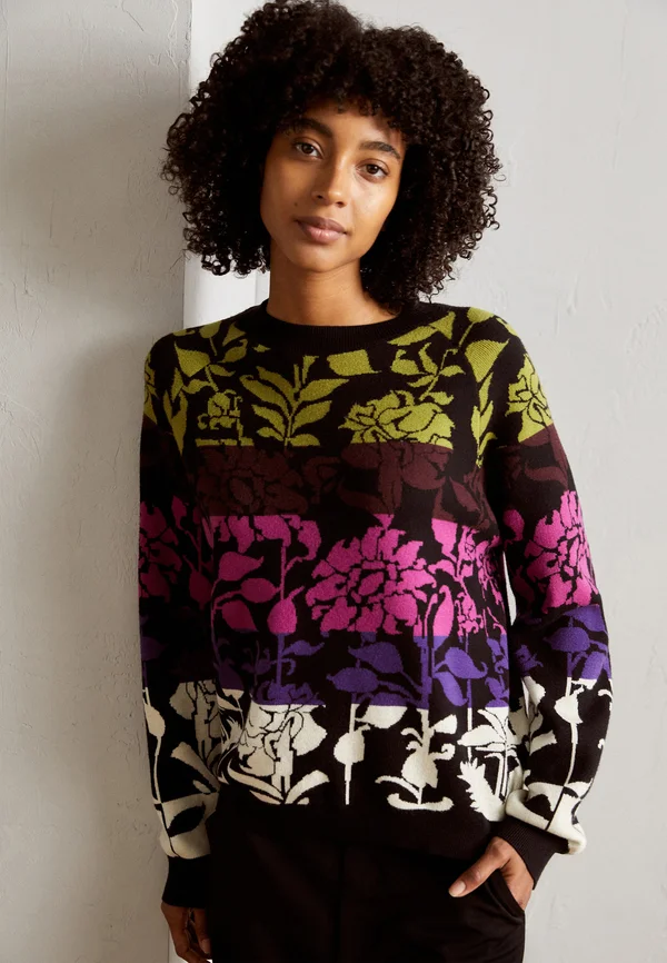 TAJO - Strickpullover - black