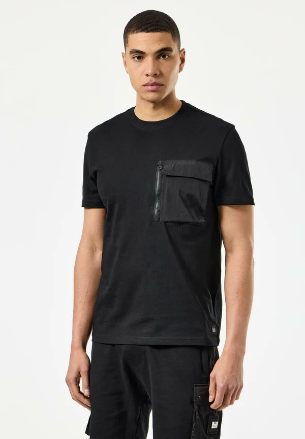 TAKAJI PARACHUTE POCKET  - T-Shirt basic - black