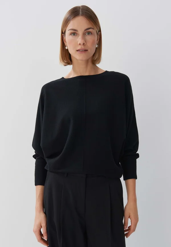 TALIYA DETAIL - Strickpullover - black
