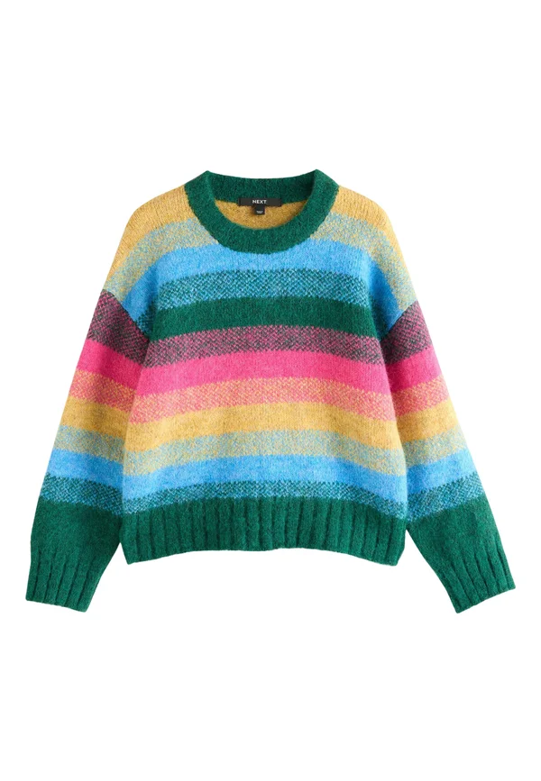 TALL FIT - CREW NECK - Strickpullover - rainbow stripe